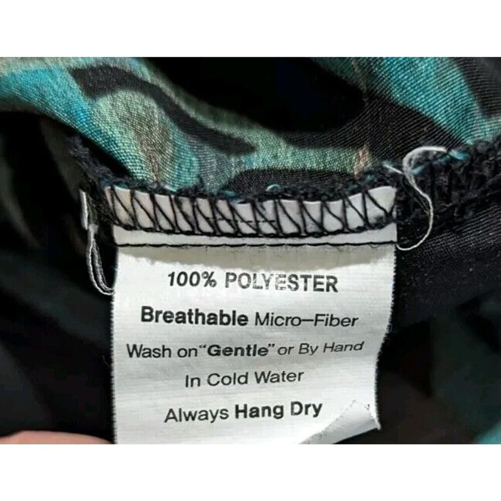 Via Ripatti Designs Jellyfish Button Down Shirt Mens Multicolored Polyester u - Picture 9 of 9